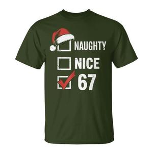 T-shirt natalizia Naughty Nice 67 per i regali di Natale di Gen Alpha - Product Image 1