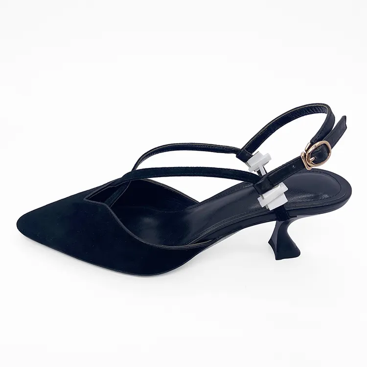 Yeni sıcak satış moda bayanlar yaz pompaları ayakkabı yakın ayak orta yüksek topuk gelin sandalet pompaları