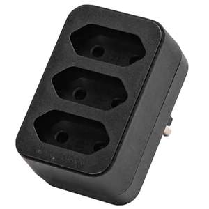 Adaptador de corriente recto 1 a 3, 10A, para conectar dispositivos eléctricos en diferentes países. - Product Image 1