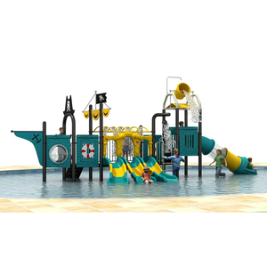 Parc aquatique extérieur pour la maison et les résidences, en plastique, en forme de bateau pirate, conception sur mesure, <span class=keywords><strong>triple</strong></span> toboggan et toboggan en tube LLDPE - Product Image 1