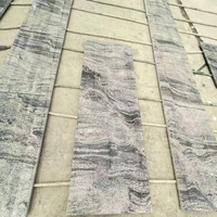 Dalles de granit blanc Viscount polies, revêtement mural en pierre grise, carrelage pour façade de villa