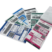 Étiquettes autocollantes pré-imprimées en papier couché autocopiant pour reçus de livraison avec code-barres de suivi, couleur et taille personnalisables (2-9)