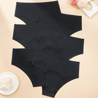 Culottes en soie glacée pour femmes, taille mi-haute, Bragas Sin Costuras, culottes une pièce, invisibles, sans couture, slips