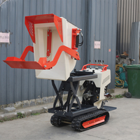 Brouette de roue à moteur à essence entièrement hydraulique 800kg 15hp B & S /Ducar Mini Dumper hydraulique sur chenilles