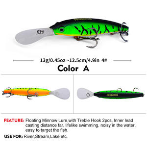 Byloo 12,5 cm 13g señuelo de pesca de pececillo flotante Jerkbait <span class=keywords><strong>Currican</strong></span> Minnow para lubina - Product Image 4