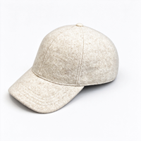 Casquette de sauna minimaliste en feutre de laine, style baseball, protection en fibres naturelles pour sauna à haute température