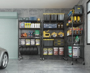 بنيت لآخر أسلاك الفولاذ المغلفة الايبوكسي 5 طبقات رفوف تخزين المرآب الثقيلة وحدة رفوف - Product Image 6