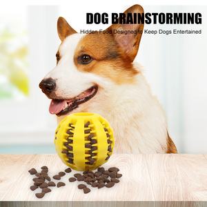 Commercio all'ingrosso della fabbrica Logo personalizzato di gomma cane giocattolo interattivo di masticazione di cibo per cani trattare palla giocattolo - Product Image 4
