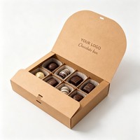 Boîte à bonbons en chocolat de qualité supérieure avec emballage en feuille d'aluminium, estampage à chaud, compartiments, emballage de vente au détail pour en-cas