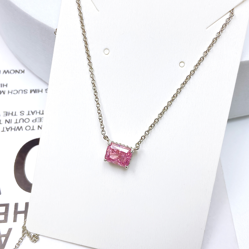 Non Tarnish S925 Sterling Silver Necklace with CZ Pendant