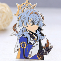 Insigne de paillettes de personnage d'anime personnalisé en gros pour épinglette Offre Spéciale épingle en émail en métal laiton avec sérigraphie