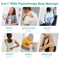 Stimulateur musculaire TENS à double canal, 24 modes, masseur à impulsions, contrôle de la minuterie, rechargeable par USB, matériau ABS+PC pour le cou et le dos