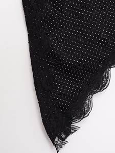 Blusa Zevity 2026 para Mujer, Sexy, con Tirantes Finos, Estampado de Puntos, Estilo Smock, con Costuras de Encaje en el Dobladillo, Corte Irregular, <span class=keywords><strong>Blusas</strong></span> Chic - Product Image 6