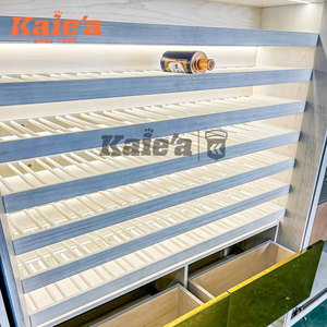 Sang trọng tùy chỉnh kích thước tủ trưng bày rượu kệ kính Kệ rượu sâu màu xám đen OEM màu - Product Image 3