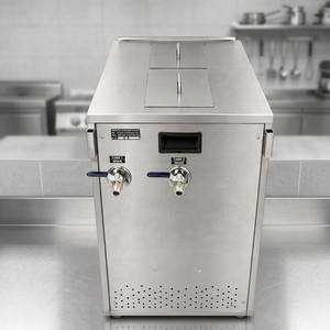Nettoyeur à ultrasons industriel en acier inoxydable, réservoir de dégraissage électrique de 6L, 150W, avec deux vannes de vidange, prise EU - Product Image 1
