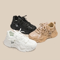Zapatos Deportivos de Primavera con Parte Superior de PU, Zapatos de Plataforma para Mujer, Zapatos Casuales Cómodos y Versátiles