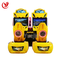 Machine de jeu d'arcade de course de moto électrique de simulation colorée pour un joueur, version Deluxe, 32 pouces, avec écran intégré