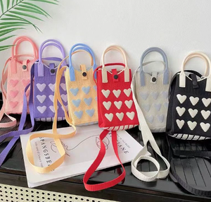 Bolso cruzado de punto al por mayor para teléfono, lindo mini bolso de mano de punto para mujer, bolso tote - Product Image 2