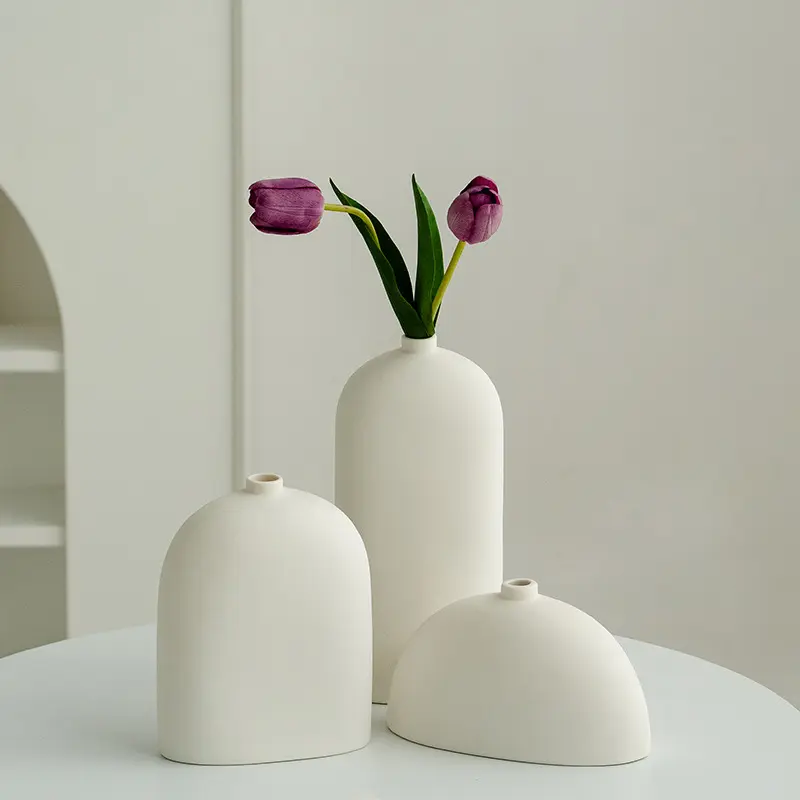 Bắc Âu đơn giản trang trí gốm sứ khô hoa bình hoa mô phỏng Tủ TV phòng khách Bàn cà phê bàn bình hoa