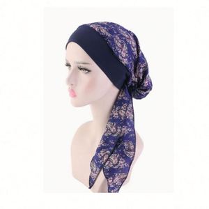 Bonnet en soie avec bande à nouer, turban, bonnet pour femmes, pour dormir toute la nuit, réglable et réutilisable, cadeau promotionnel - Product Image 1