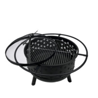 Barbecue au charbon économique avec design ajouré, brasero et foyer de table détachable