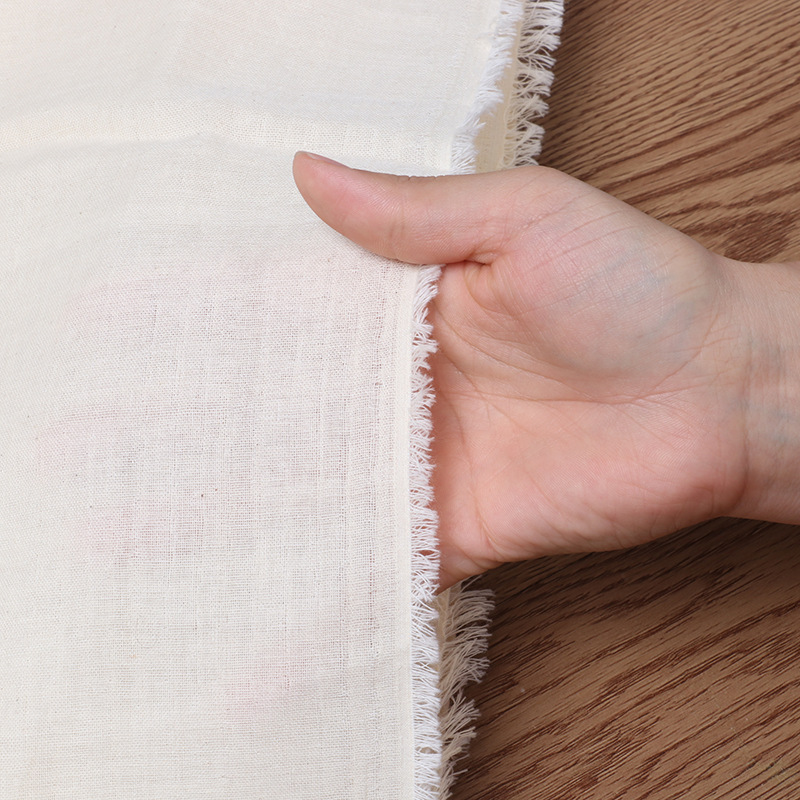 100% Organic Cotton Unbleached Greige Raw White Fabric Undyed Grey Fabric for Home Textiles Bags Garments Kids Sleepwear