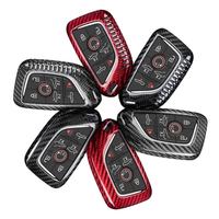 Étui de protection pour clé de voiture en fibre de carbone véritable pour Chevrolet Corvette C8 Coupé 7 boutons Z51 2020 2021 Porte-clés télécommande