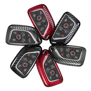 Étui de protection pour clé de voiture en fibre de carbone véritable pour Chevrolet Corvette C8 Coupé 7 boutons Z51 2020 2021 Porte-clés télécommande - Product Image 2