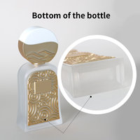 Flacon de parfum vide Eric Design 100 ml en verre givré avec bouchon bicolore or et blanc, boîte cadeau rigide personnalisée pour parfum de luxe