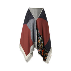 Usignolo e giardino modello Vintage stile elegante in lana e seta Patchwork scialle in maglia per donne sciarpa a spalla - Product Image 1