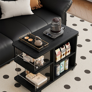 Table basse convertible en bois massif multifonctionnelle moderne avec hauteur réglable pour petit salon - Durable et portable - Product Image 5