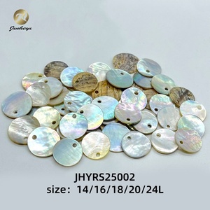 Cuentas de Concha de Agoya Real, Dijes Redondos de Concha <span class=keywords><strong>Natural</strong></span>, Perla <span class=keywords><strong>Natural</strong></span> MOP - Product Image 1