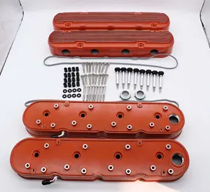 for Holley 241-183 2-PC Finned Factory Orange LS Chevy Valve Covers LS1 LS2 LS3 LSX VA803
