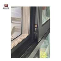 Ventanas Corredizas Modernas de Doble Acristalamiento con Marco de Aleación de Aluminio, Función Antiviento, Tamaño Personalizado, Colores Blanco/Negro, 5+ para Sala de Estar