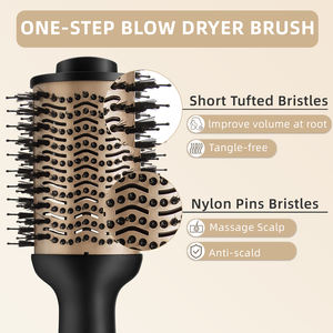 Salon <b>Hair</b> Dryer <b>with</b> <b>Brush</b> & Diffuser 1200W Titanium Ionic Technology for Fast Drying Frizz Control & Styling - Product Image 5