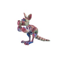 Fabriqué à la main 3D imprimé boxe kangourou Joint modèle créatif Animation accessoires Collection jouet pour animaux dinosaures verre
