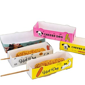 Toptan Gıda Sınıfı Sosis Ambalajı Özel Baskılı Kağıt Atıştırmalık Tabağı - Product Image 1