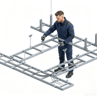 Plateau d'échelle en alliage d'aluminium anodisé avec capacité de charge de 100 à 300 kg, dimensions personnalisables pour la gestion des câbles industriels et de télécommunications