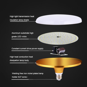 Honeyfly LED UFO đèn 220V <span class=keywords><strong>E27</strong></span> 20W 30W 40W 60W <span class=keywords><strong>80W</strong></span> 100W trắng bóng đèn vàng xanh chiếu sáng nhà máy điện cao kho - Product Image 4