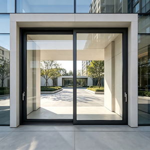 Porte d'entrée coulissante en aluminium Deioux au design moderne avec moustiquaire intégrée et serrure pour usage intérieur, taille personnalisée - Product Image 1