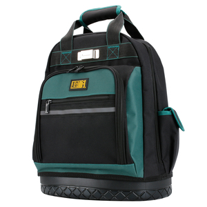 Tool <b>Backpack</b> Heavy-Duty Waterproof Technician Tool Organizer Bag for Men Molded Base Laptop Storage 10-14 Pockets - Product Image 2