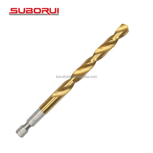 SUBORUI HSS entièrement rectifié changement rapide 1/4 <span class=keywords><strong>foret</strong></span> en titane pilote à tige hexagonale <span class=keywords><strong>pour</strong></span> le forage des métaux - Product Image 2
