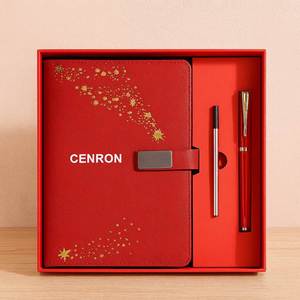 Set de Regalo Corporativo VIP 2026, Agenda de Cuero PU de Lujo con Cubierta Dorada, Bolígrafo con Logotipo Personalizado y Caja de Regalo - Product Image 3