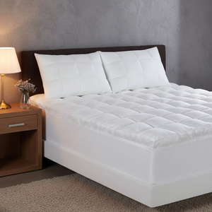 <span class=keywords><strong>Surmatelas</strong></span> matelassé de luxe en coton 100% ultra-doux et <span class=keywords><strong>moelleux</strong></span>, 1000 g/m², pour un confort optimal à la maison - Product Image 1
