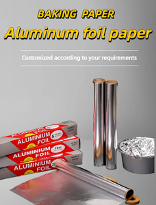 Rollo de papel de aluminio desechable de grado alimenticio a precio de fábrica 12-20 Mic rollo de papel de aluminio resistente a altas temperaturas - Product Image 6