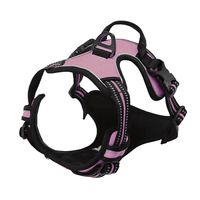 Ensemble collier et laisse pour chien en Oxford réfléchissant réglable et résistant, harnais anti-traction pour chiens de petite, moyenne et grande taille