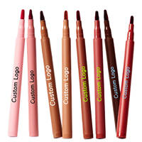 Crayon à lèvres longue tenue, résistant à l'eau, vegan, anti-bavures, avec logo personnalisé, vente en gros, marque privée, 8 couleurs