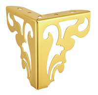 Pieds de meubles en fer ajourés à motif floral, supports décoratifs en métal, pièces de rechange pour canapé et table