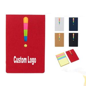 Bloc de Notas Adhesivas de Papel Kraft con Logotipo Personalizado, con Pestañas de Índice Coloridas, Bloc de Notas, Regalo Promocional Empresarial - Product Image 1