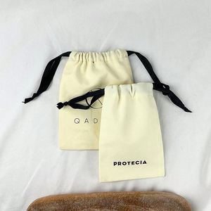 GOTS Certified Customized Recyclable Cotton Jewelry <b>Pouch</b> Gots Certified Cotton <b>Drawstring</b> Bag Small Natural Cotton <b>Pouch</b> - Product Image 3